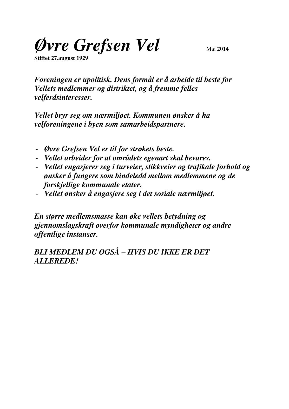 Årsmelding for 2013 (utgitt juni 2014), side 1 av 15