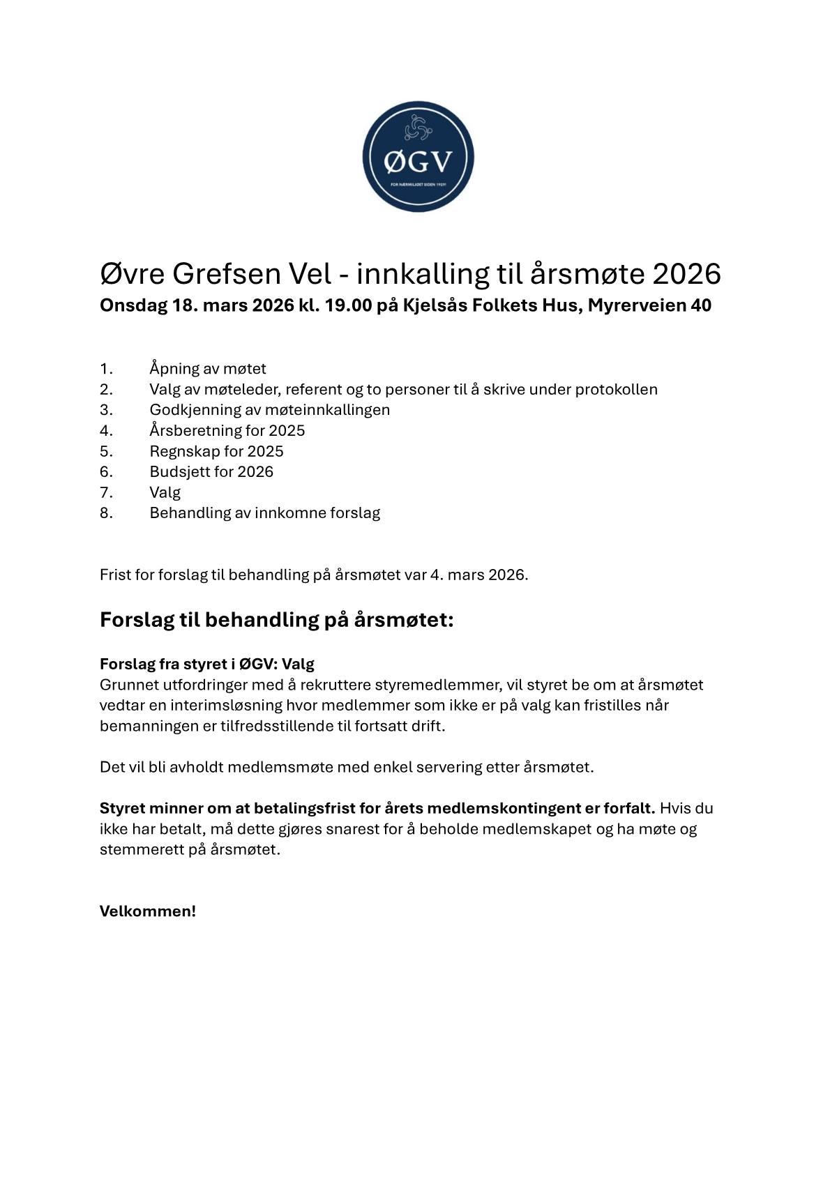 Innkalling til årsmøte 2026, side 1 av 1