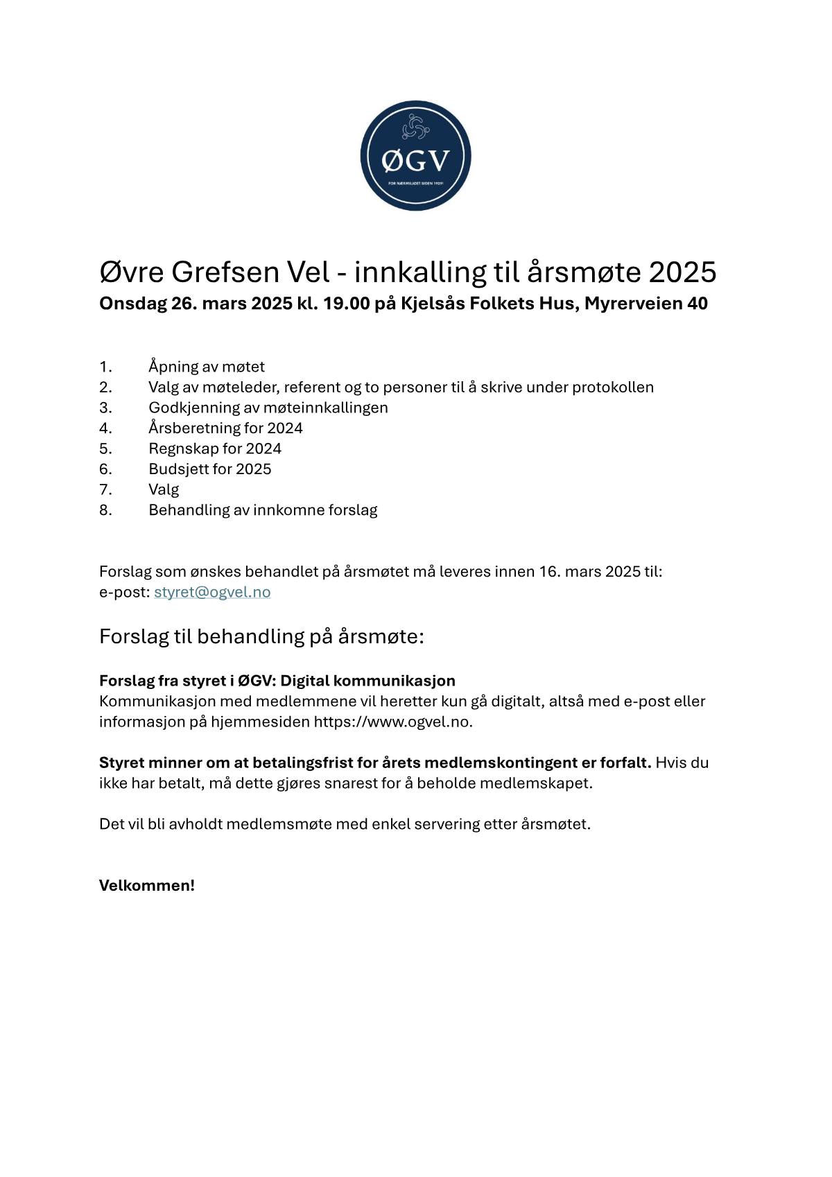 Innkalling til årsmøte 2025, side 1 av 1