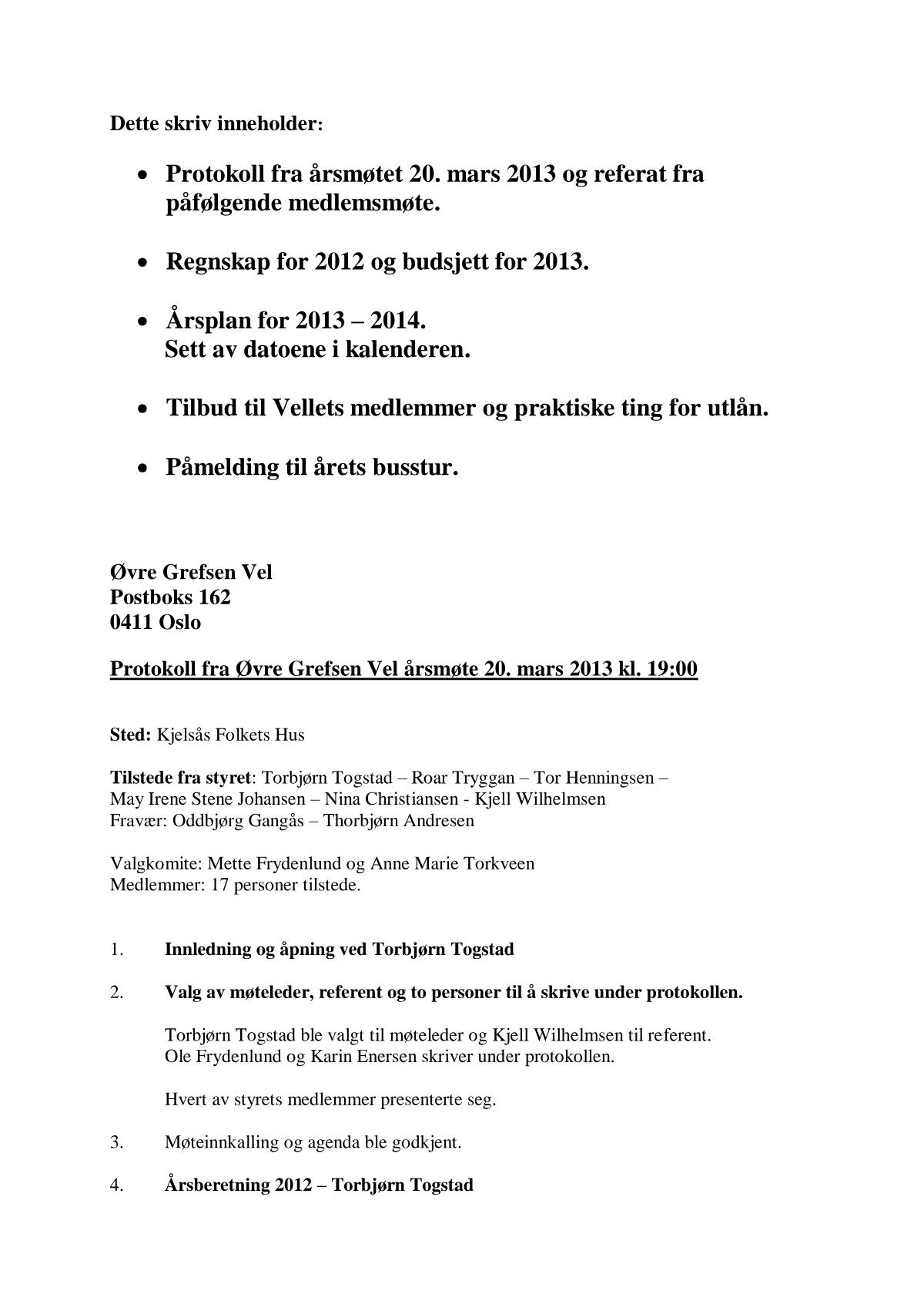 Årsmelding for 2012 (utgitt juni 2013), side 2 av 12